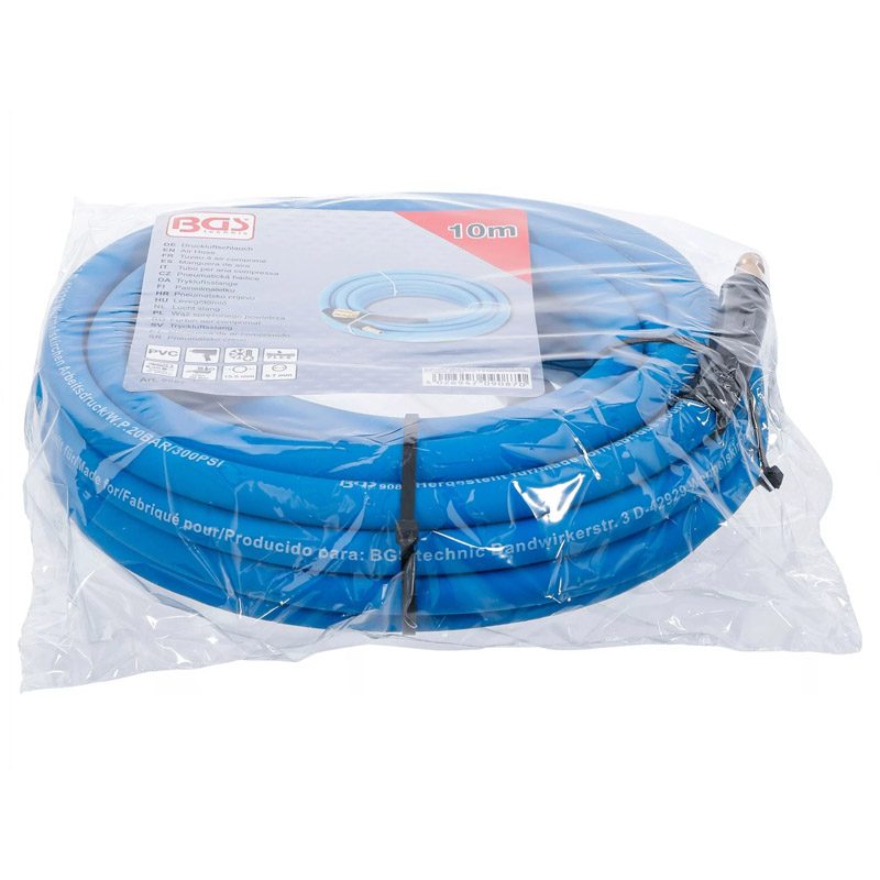 Furtun de aer comprimat BGS 10 m, 20 bar, PVC