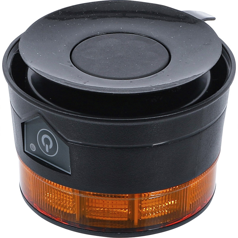 Girofar LED galben BGS, cu acumulator Li-Ion 7.4V 2600mAh, alimentare alternativa 12V / 24V, Ø 130 mm, cu ventuza si magnet