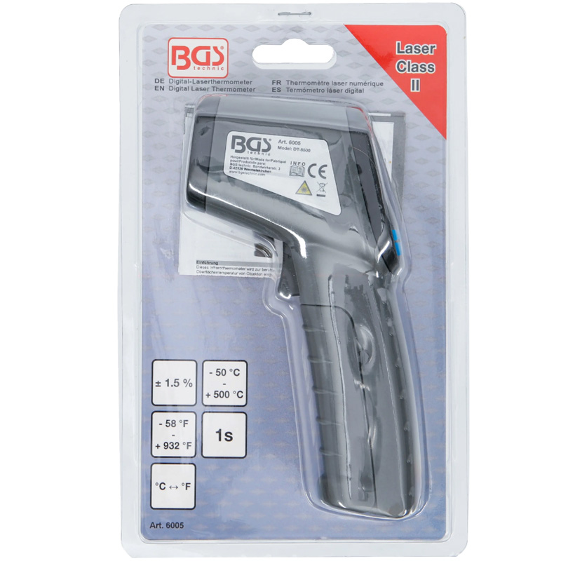 Termometru laser digital BGS, -50°C ÷ +500°C