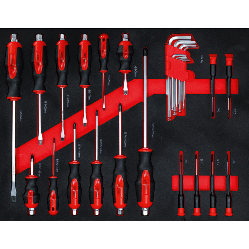 Carucior pentru scule 6 sertare + usa laterala, cu 158 scule, BGS Do-it-yourselfBG-6055