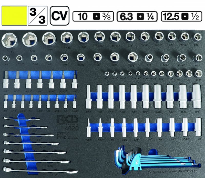 Organizator pentru carucior BGS, 90 chei in toli, 3/3 sertar