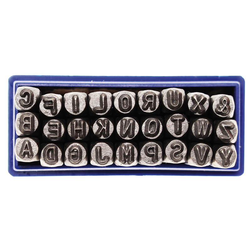 Set poansoane alfabet, 10 mm