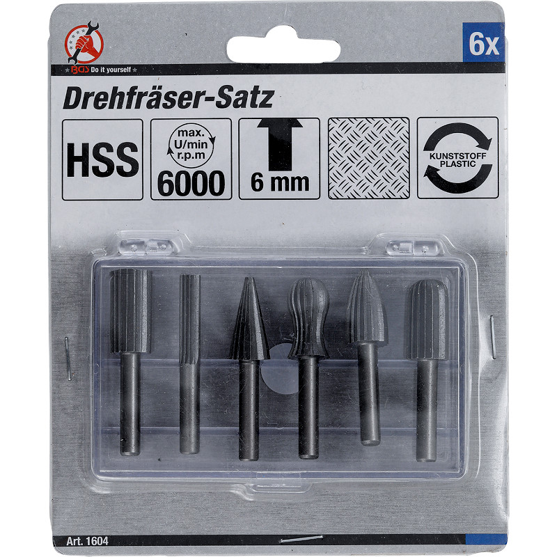 Set 6 freze HSS pentru metal / plastic