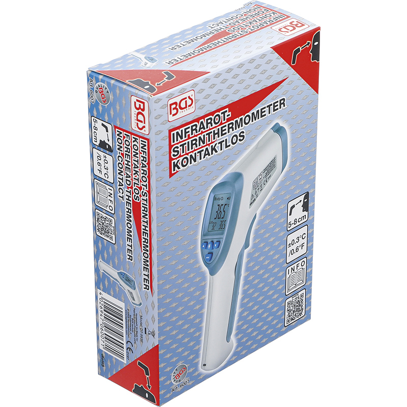 Termometru digital infrarosu BGS, corporal 32 ÷ 43°C, suprafete 0°C ÷ +100°C