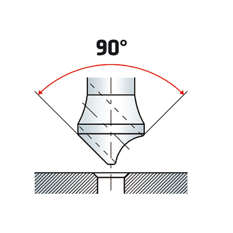 Tesitor (zencuitor) pentru metale, 20.5mm, 90 grade