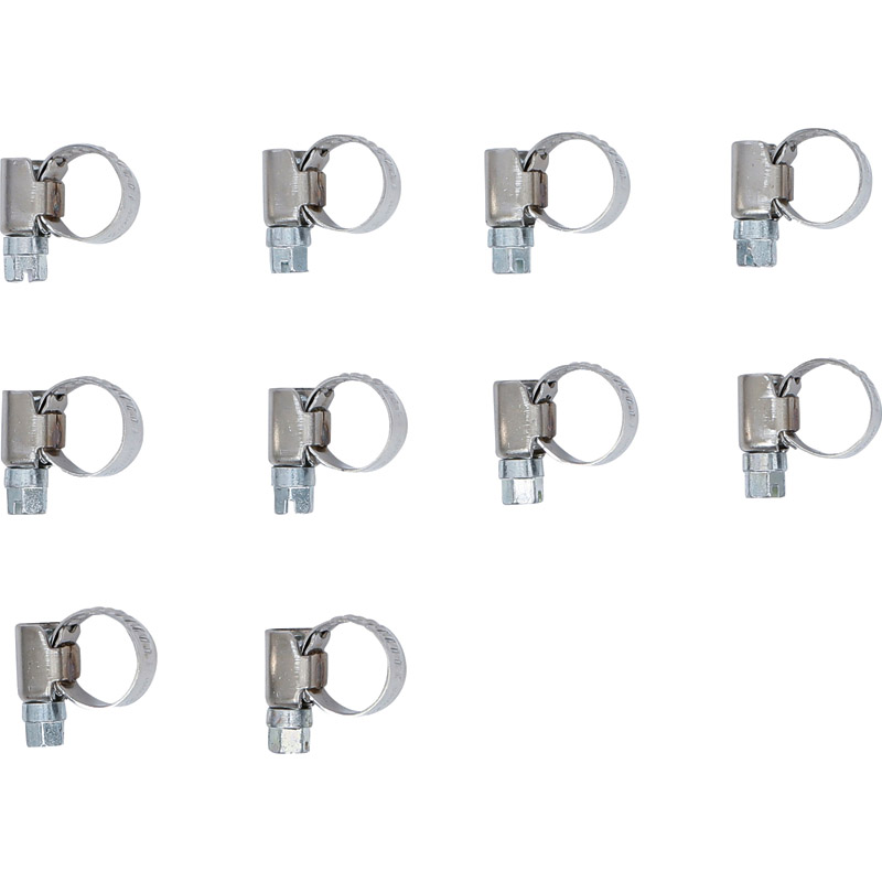 Set 10 coliere INOX, pentru furtune Ø 20 - Ø 32 mm