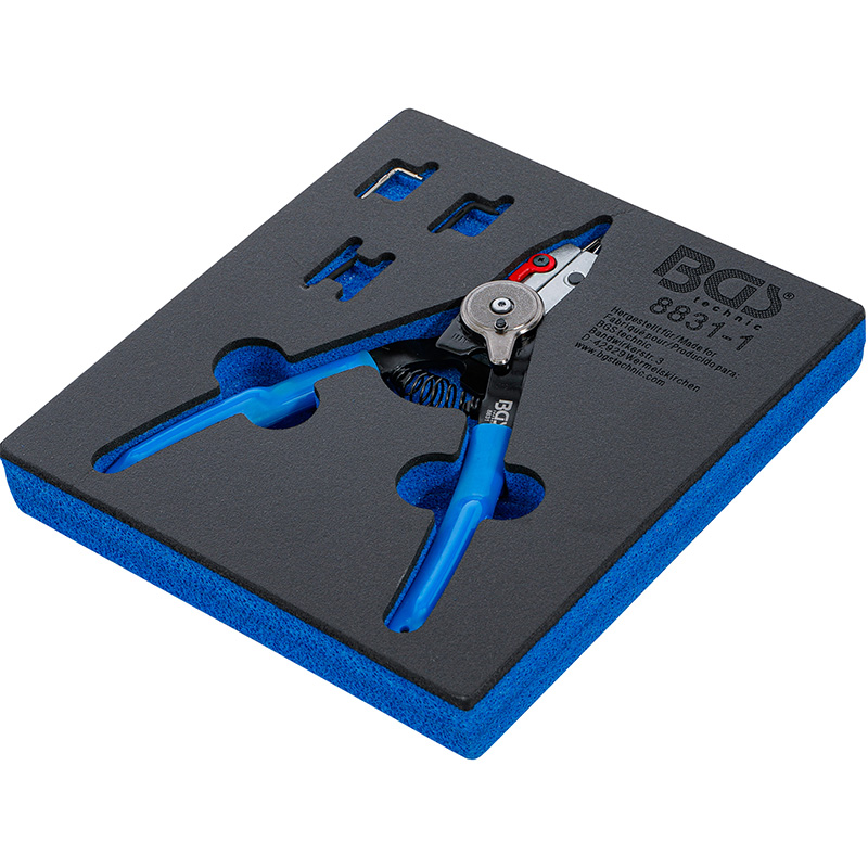 Cleste pentru inele de sigurante interioare/exterioare, 4 tipuri varfuri interschimbabile, 180 mm, BGS