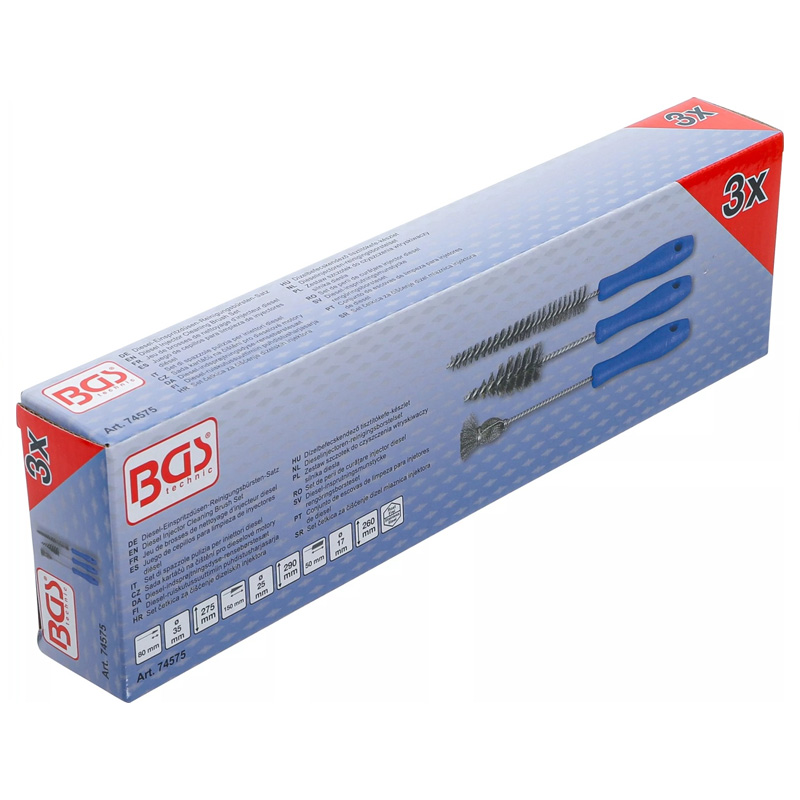 Set 3 perii pentru curatare injectoare