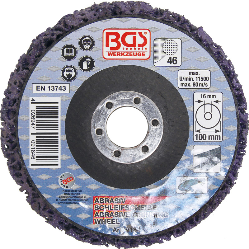 Disc de slefuire, Ø100x16mm, K46, BGS
