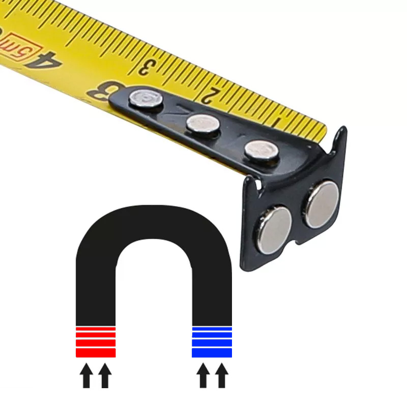 Ruleta magnetica BGS, 5m, banda 19mm, marcaj dublu