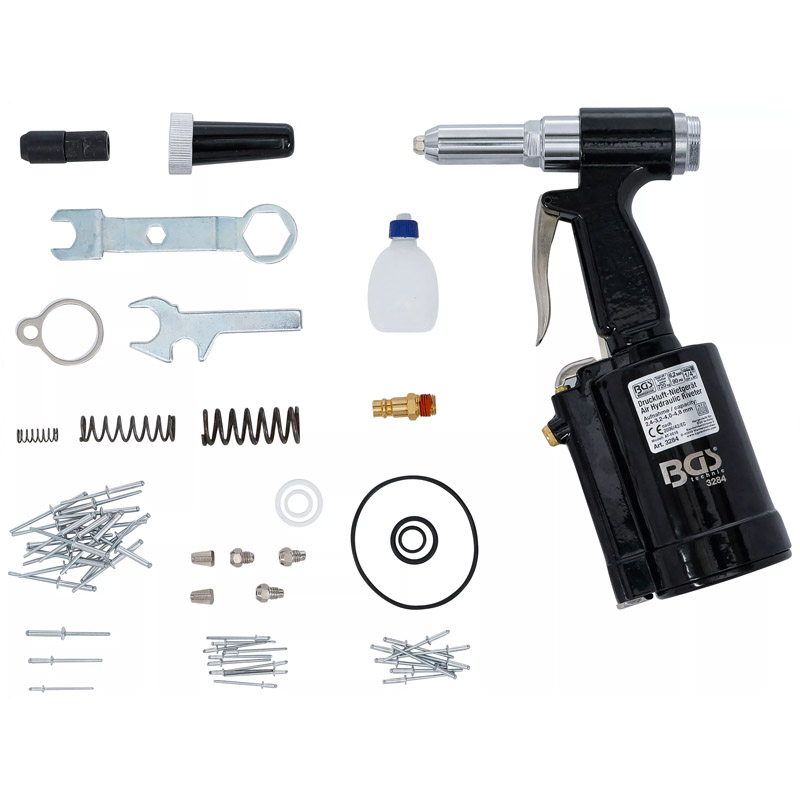 Pistol pneumatic profesional de tras nituri POP BGS, 2.4 - 4.8 mm, 6.2 bar