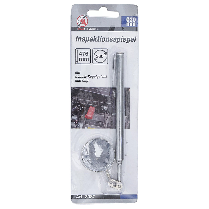 Oglinda inspectie telescopica BGS, Ø 30 mm cu articulatie dubla