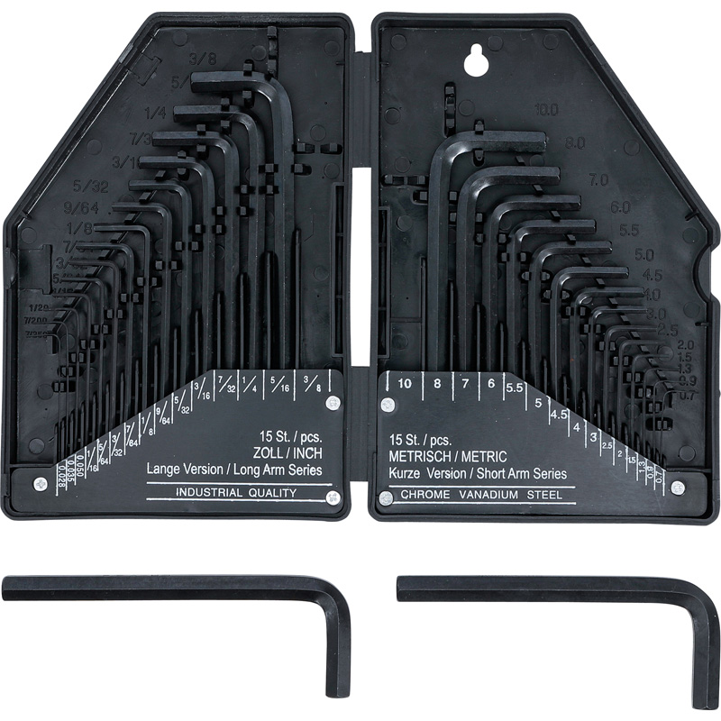 Set 30 chei imbus tip L, inch + metric