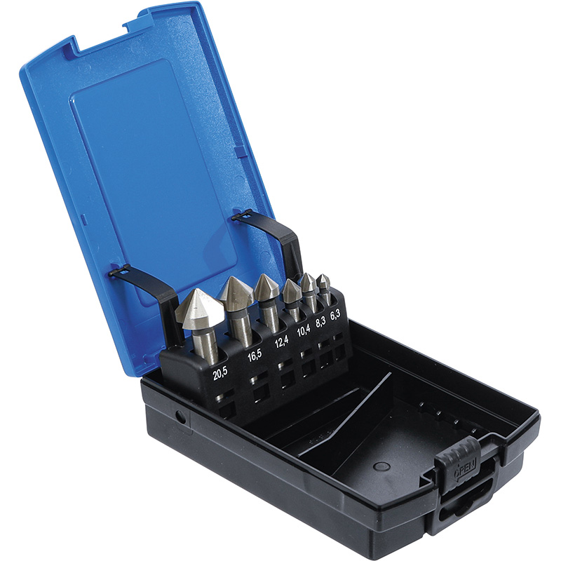Set 6 tesitoare (zencuitoare) pentru metale, 6.3 - 20.5mm, 90 grade