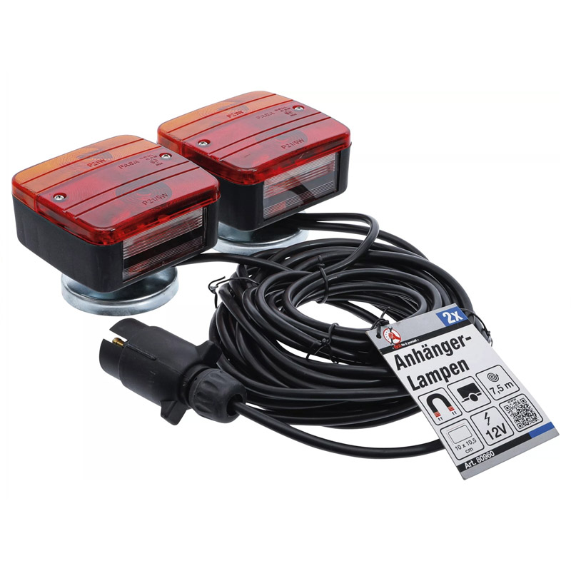 Set 2 lampi BGS pentru remorca, cu suport magnetic