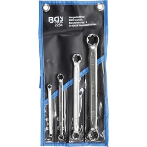 Set 4 chei inelare stelate torx-negativ duble profil E 