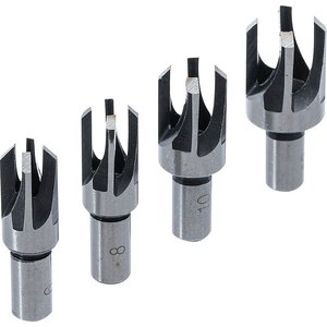 Set 4 burghie-freza pentru nuturi / cepuri lemn, 6 - 13 mm