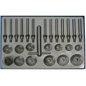 Set frezat scaune supape, 30-60 mm, 27 piese