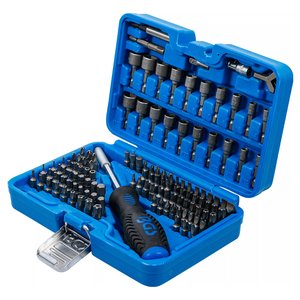 Set chei hexagonale + varfuri + maner surubelnita, 122 piese 
