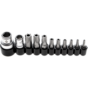 Set varfuri Torx cu gaura 11 piese  + 2 adaptoare 