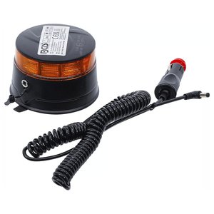 Girofar LED galben BGS, cu acumulator Li-Ion 7.4V 2600mAh, alimentare alternativa 12V / 24V, Ø 130 mm, cu ventuza si magnet