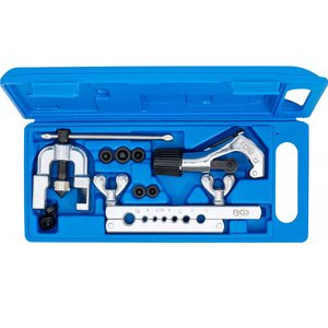 Presa profesionala de bercluit conducte de frana cu taietor, dubla, 10 piese BGS 70221 (4.75 – 10 mm)