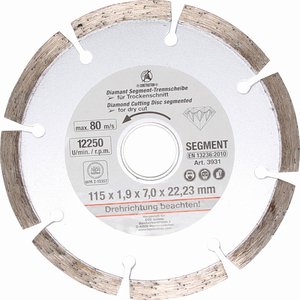 Disc diamantat pentru materiale de santier, 115x22.2 mm