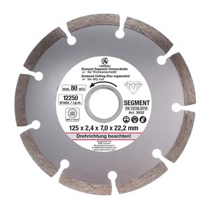 Disc diamantat pentru materiale de santier, 125x22.2 mm