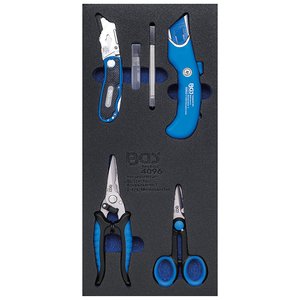 Organizator pentru carucior BGS, set cuttere si foarfeci, 1/3 sertar